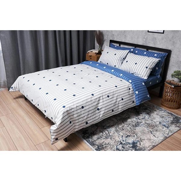 Фото - Комплект постільної білизни Moon&Star Бязь Gold Люкс «Peas Blue» 200х220 нав. 2х50х70 (MS-820004771) Фото - Комплект постільної білизни Moon&Star Бязь Gold Люкс «Peas Blue» 200х220 нав. 2х50х70 (MS-820004771)