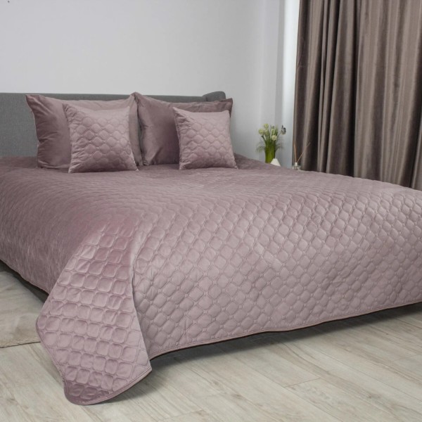 Фото - Покрывало полуторное ТЕП VELOUR 150х210 см Орхидея/Ромб круглый (4-00515_33953)