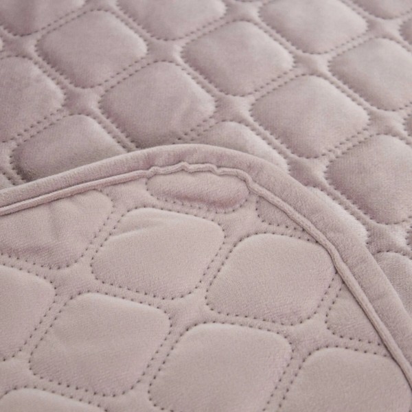 Фото - Покрывало полуторное ТЕП VELOUR 150х210 см Орхидея/Ромб круглый (4-00515_33953)