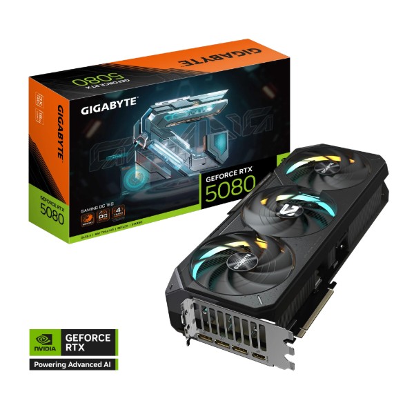 Фото - Відеокарта Gigabyte GeForce RTX 5080 GAMING OC 16G (GV-N5080GAMING OC-16GD)