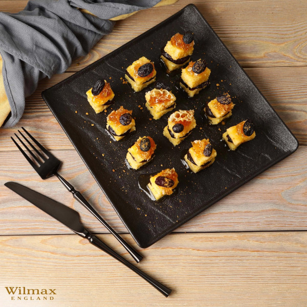 Фото - Тарілка обідня Wilmax Slatestone Black 21.5х21.5 см (WL-661106 / A)