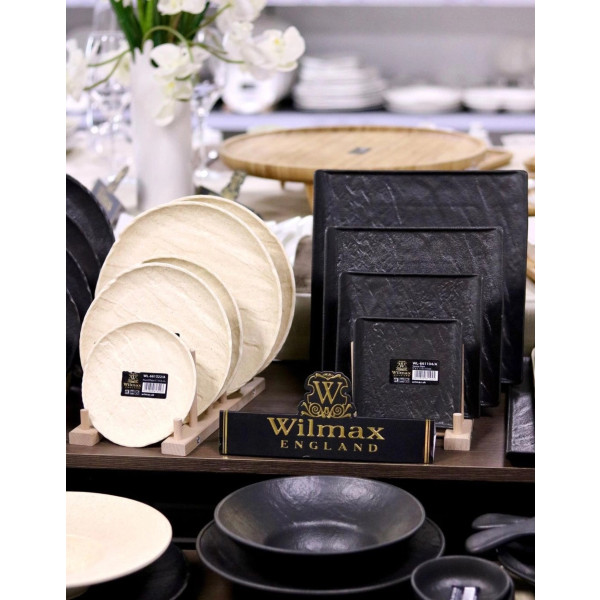Фото - Тарілка обідня Wilmax Slatestone Black 21.5х21.5 см (WL-661106 / A)