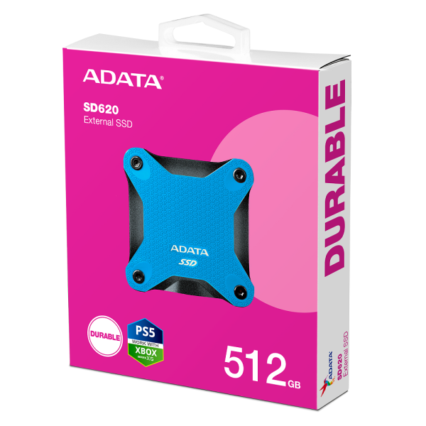 Фото - SSD-накопитель внешний ADATA SD620 512GB USB 3.2 520/460Mb/s Blue (SD620-512GCBL)