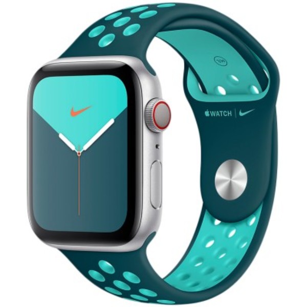 Фото - Ремешок для смарт-часов Apple 44mm Midnight Turquoise/Aurora Green Nike Sport Band - Regular (MXR12ZM/A)