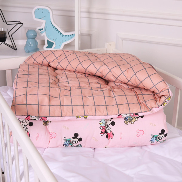 Фото - Ковдра дитяча зима MirSon антиалергенна Kids Time 20-0042 Pink Mikey Mouse 140х205 см Бавовна (2200009666155)