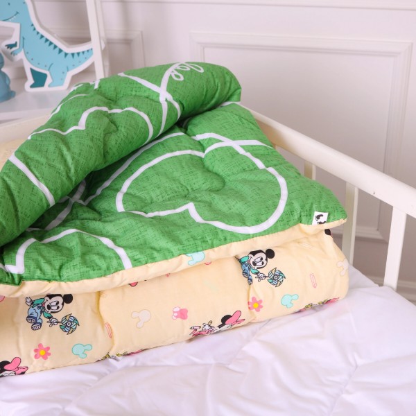 Фото - Ковдра дитяча зима MirSon антиалергенна Kids Time 20-0043 Green Mikey Mouse 140х205 см EcoSilk (2200009666308)