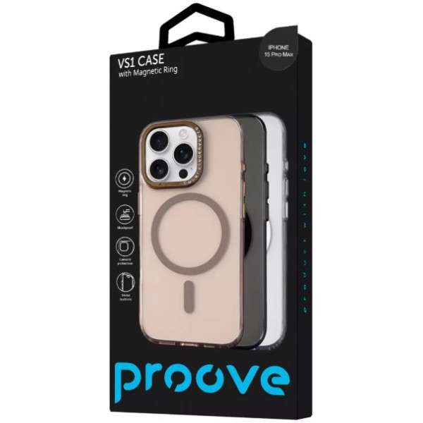 Фото - Чехол для смартфона Proove VS1 Case with Magnetic Ring iPhone 15 Pro Max white (PCVSIP15PM14)
