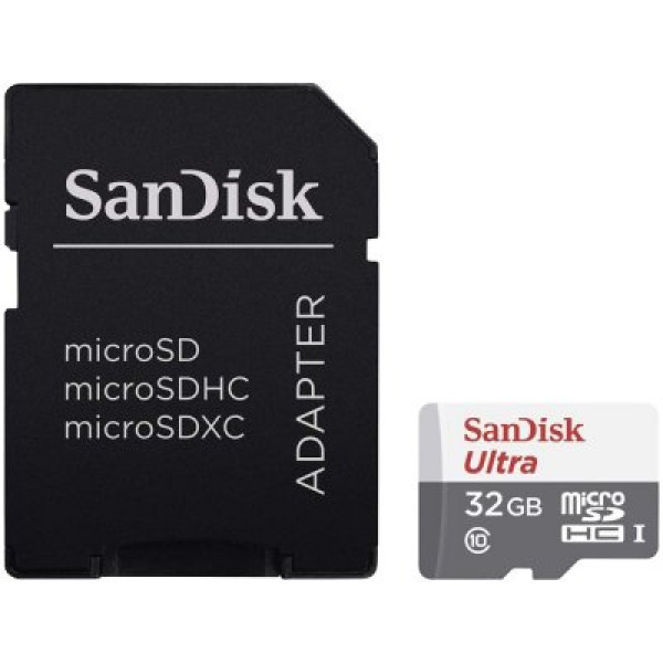 Фото - Карта памяти SanDisk Ultra Light microSDHC 32GB + SD Adapter (SDSQUNR-032G-GN3MA)