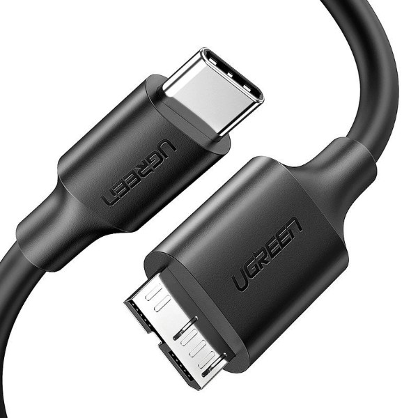 Фото - Кабель UGREEN US312 USB-C 3.1 to MicroUSB 3.0 3A 1m Black (20103)