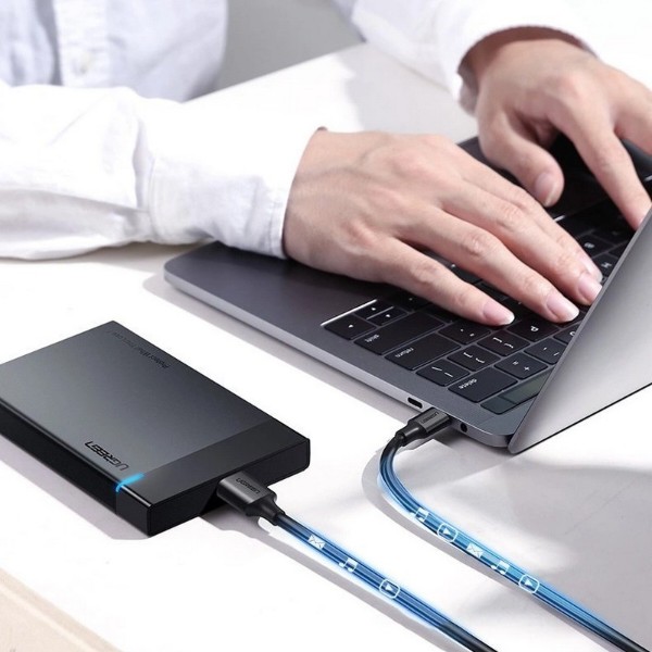 Фото - Кабель UGREEN US312 USB-C 3.1 to MicroUSB 3.0 3A 1m Black (20103)