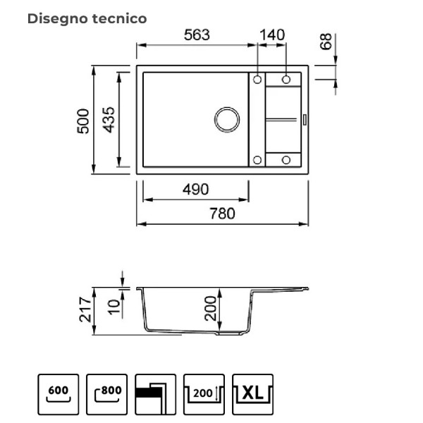 Фото - Мойка кухонная Elleci UNICO 310 Nuvola 79