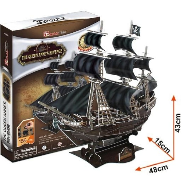 Фото - 3D пазлы Cubic Fun ''Корабль Месть Королевы Анны'' (T4005h)