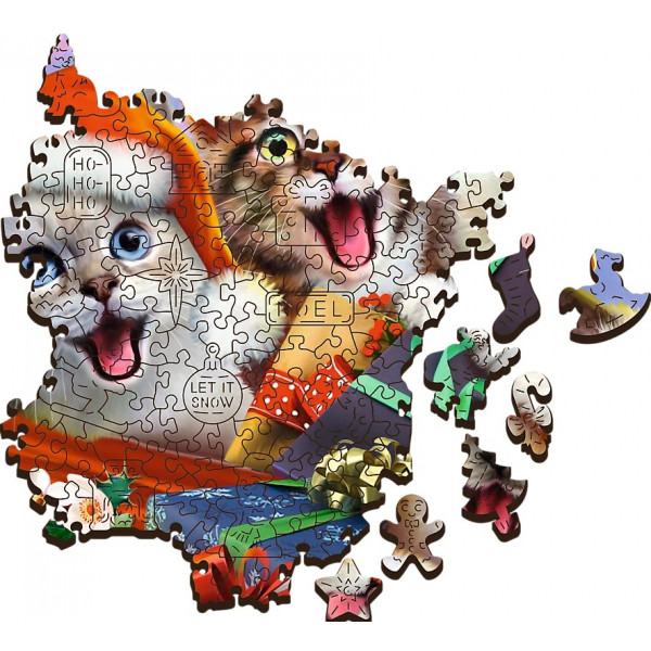 Фото - Пазлы (8+) Trefl "Рождественские котики" (500 + 1 элм.) (20172)