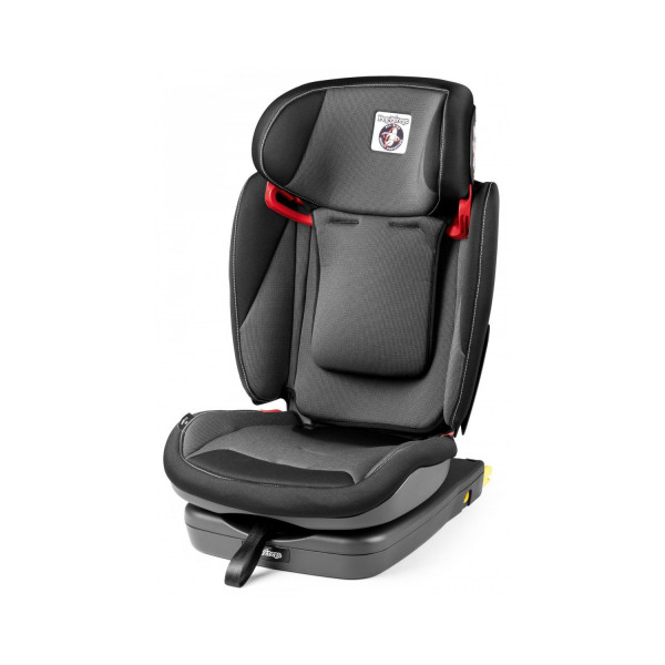 Фото - Автокрісло Peg-Perego Viaggio 1-2-3 Via Crystal black (сіре з червоним)