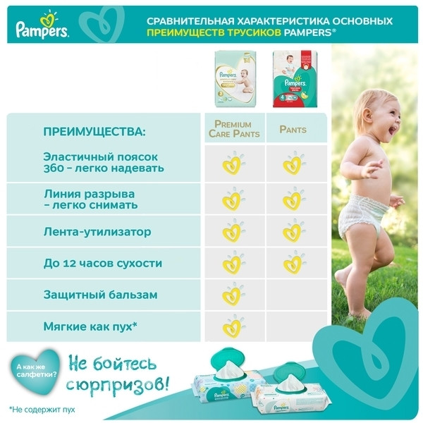 Фото - Одноразові підгузки-трусики Pampers Premium Care Pants Размер 5 Junior (12-17 кг), 20 шт. (81670012)