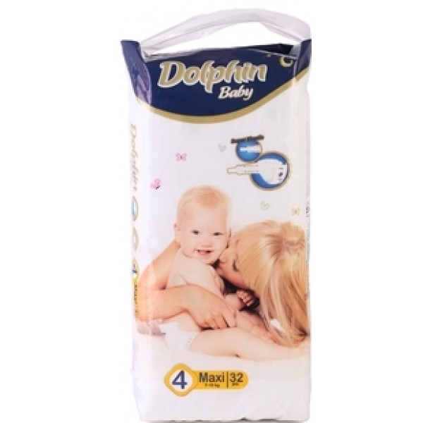 Фото - Одноразовые подгузники Dolphin Maxi Размер 4 (7-18 кг), 32 шт. (3390)