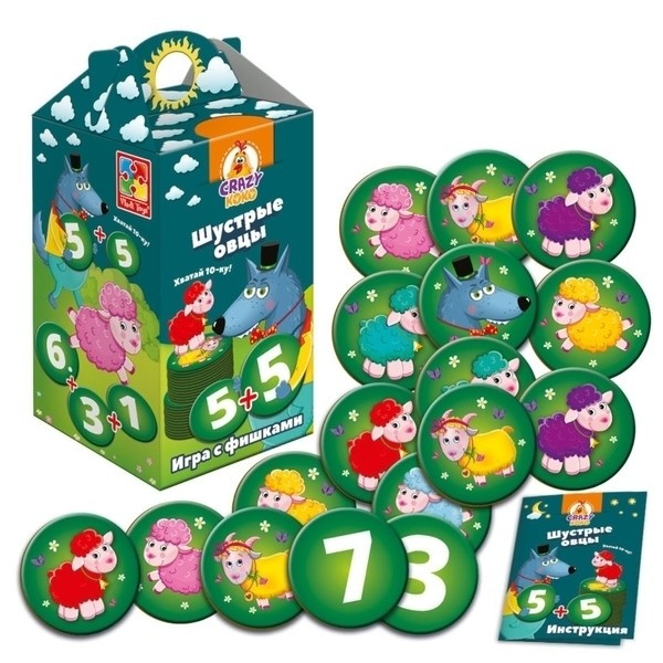 Фото - Настільна гра (5-7 років) Vladi Toys Спритні вівці. Хапай 10-ку! Рус. (VT8033-01)