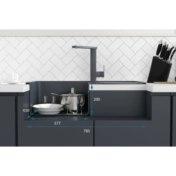 Фото - Мийка кухонна VALESO 7950 Selena матовий Гренадін