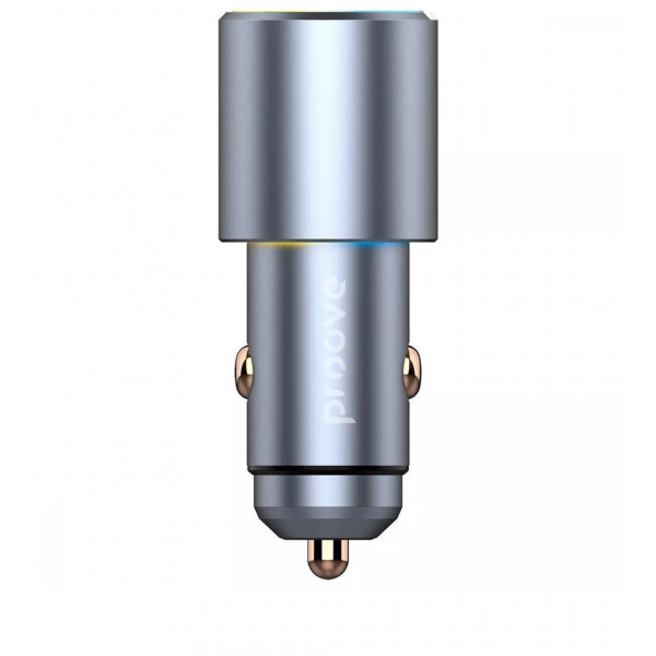 Фото - Автомобільний зарядний пристрій Proove Double Energy 50W Type-C Metal Gray (ACDE50022206)