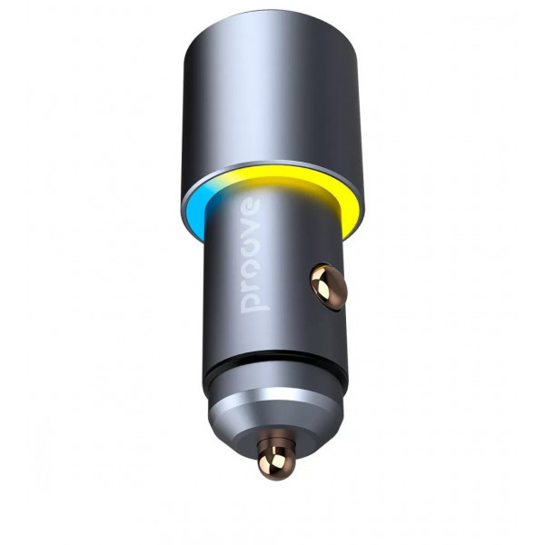 Фото - Автомобільний зарядний пристрій Proove Double Energy 50W Type-C Metal Gray (ACDE50022206)