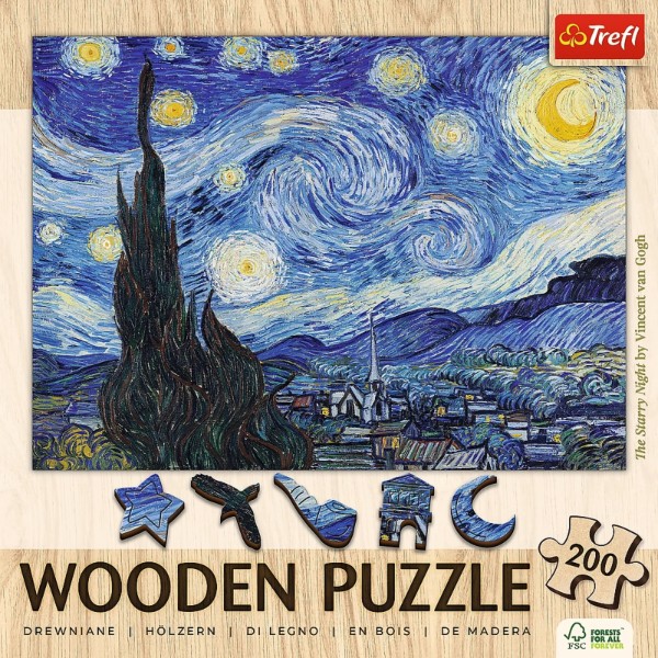 Фото - Пазлы (8+) Trefl Wooden Звездная ночь 200 эл. (02489)