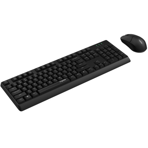 Фото - Клавіатура + миша бездротова Rapoo X1500 Black