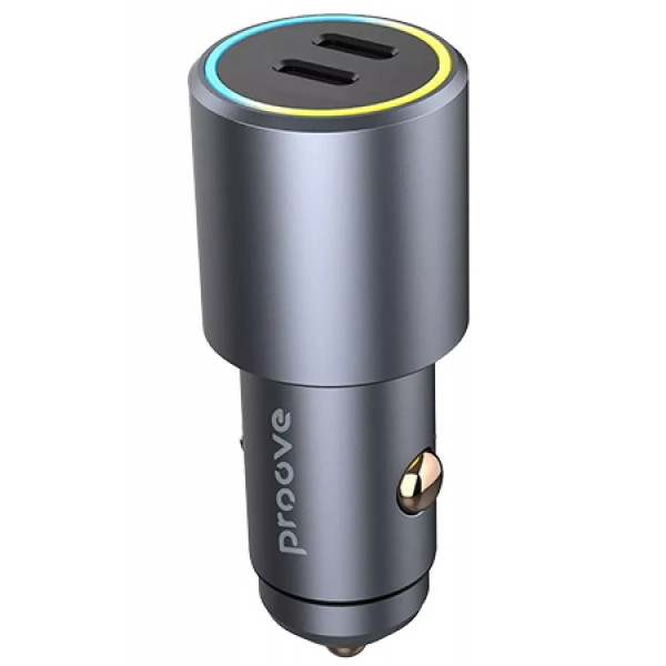 Фото - Автомобільний зарядний пристрій Proove Double Energy 50W Type-C Metal Gray (ACDE50022206)
