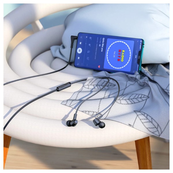 Фото - Наушники вкладыши проводные HOCO M86 Oceanic universal earphones with mic Black (6931474751621)