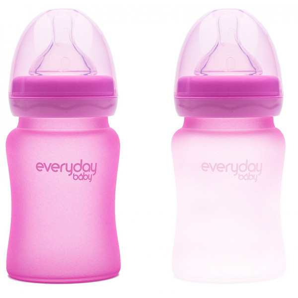 Фото - Бутылочка для кормления Everyday Baby термочувствительная 150 мл., малиновая (10202)
