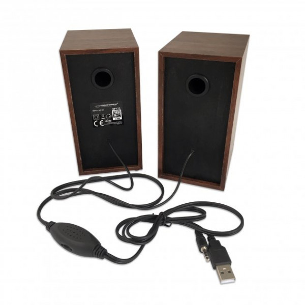 Фото - Комп'ютерна акустика компактна 2.0 Esperanza Speakers EP122 Wood