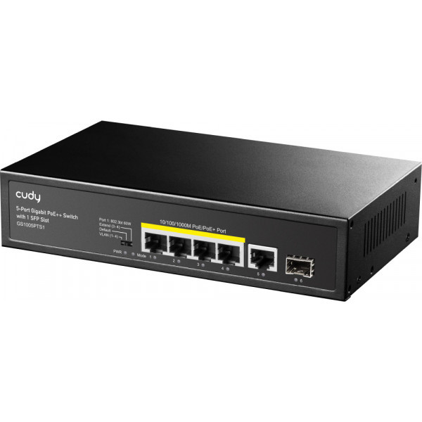 Фото - Коммутатор локальної мережі (Switch) Cudy GS1005PTS1