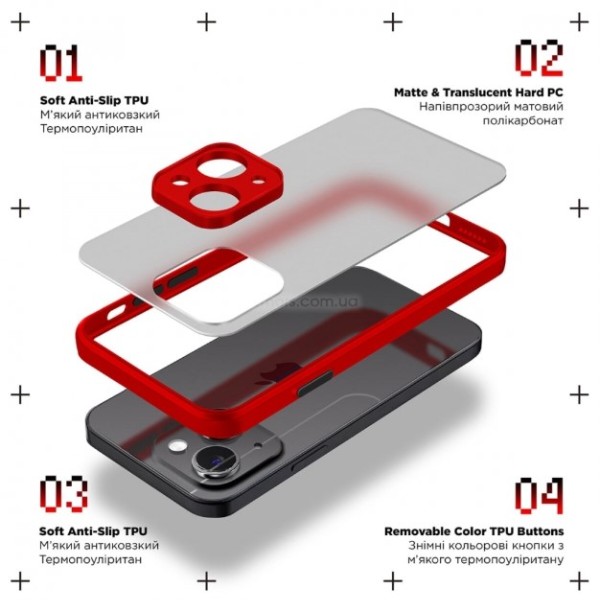 Фото - Чехол для смартфона Armorstandart Frosted Matte for Xiaomi Redmi Note 14S 4G Red (ARM85111)