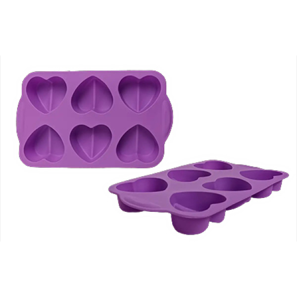 Фото - Форма для приготування Gusto GT-S-205 серце 6 шт. 26х16х3 см