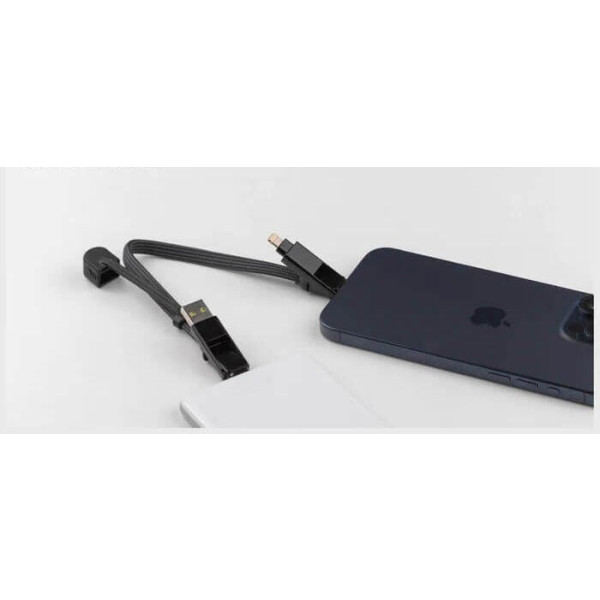 Фото - Кабель синхронізації даних Rolling Square 6in1, inCharge XL 30 см Black (XLS01R)
