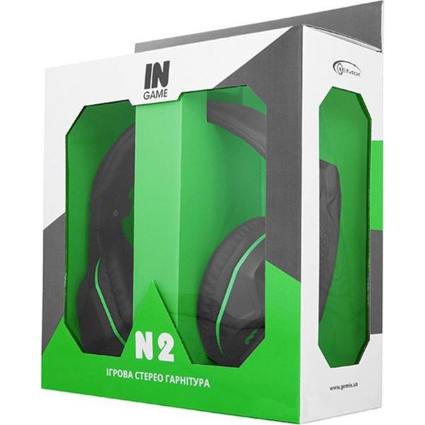 Фото - Гарнітура дротова ігрова Gemix N2 LED Black-Green Gaming