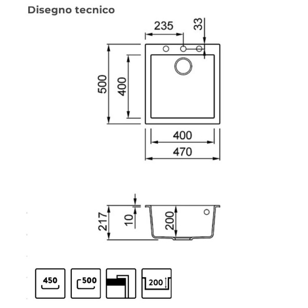Фото - Мойка кухонная Elleci Q 102 on top Nuvola 79