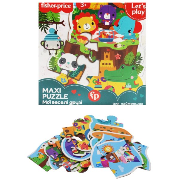 Фото - Пазли (3-4 роки) Vladi Toys Maxi Fisher-Price. Мої веселі друзі, укр. (VT1711-10)