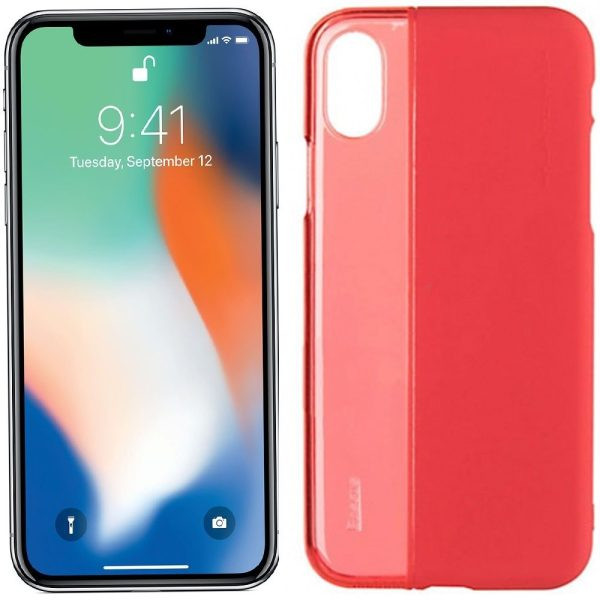 Фото - Чохол для смартфону Baseus for iPhone X (RY09) Red (XK-BS-HS-IPX-RD)
