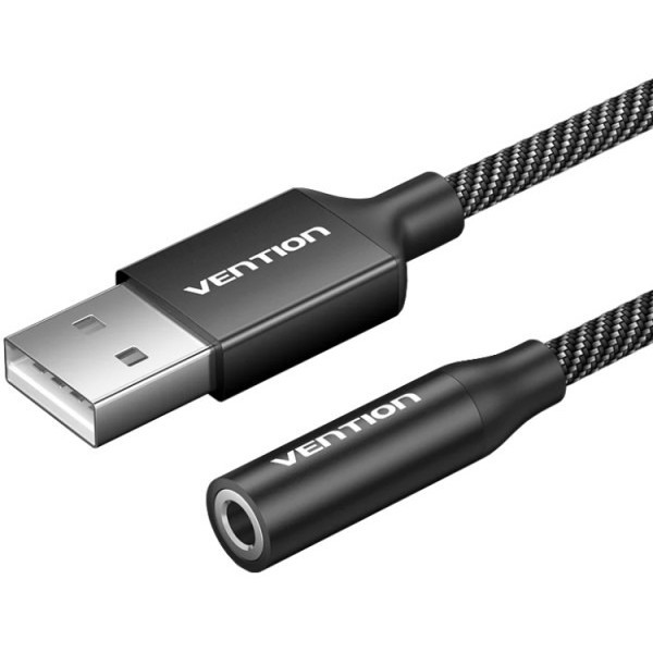 Фото - Звуковая карта Vention USB 2в1 AUX jack TRRS Ear 0.25 м (CVEBC)