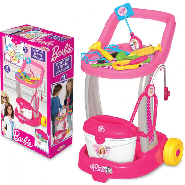 Фото - Сюжетно-рольова гра. Набір-професій dede Візок лікаря ''Barbie'' (01987)
