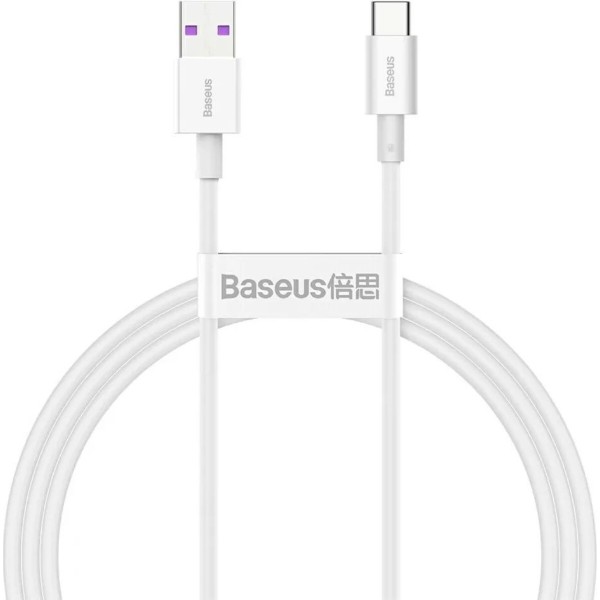 Фото - Кабель Baseus Superior Fast Charging USB-USB-C 1m White (CATYS-02)