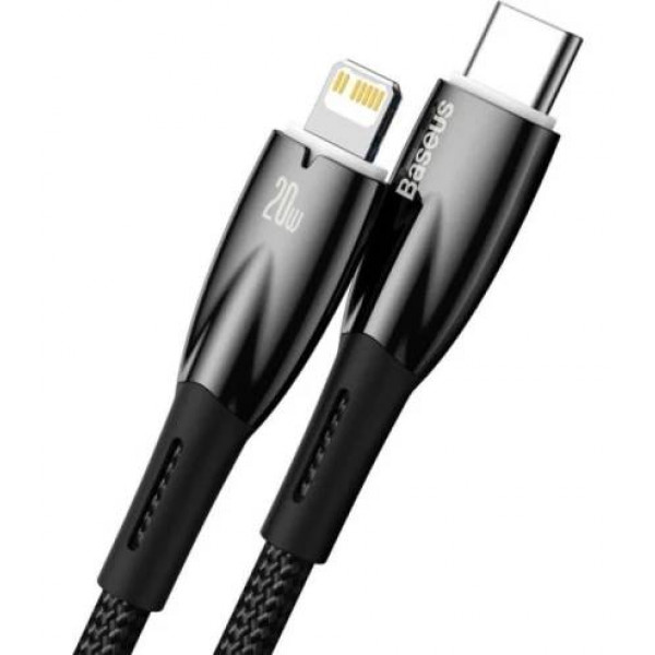 Фото - Кабель Baseus Glimmer USB-C - Lightning 20W 1m Black (CADH000001)