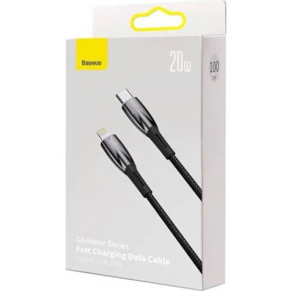 Фото - Кабель Baseus Glimmer USB-C - Lightning 20W 1m Black (CADH000001)