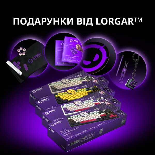 Фото - Клавиатура беспроводная игровая Lorgar KBP70TKLW Wireless TKL Mechanical Pro White (LRG-KBP70TKLW-WH-US)