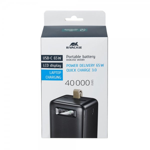 Фото - Батарея мобільна RIVACASE RIVAPOWER 40000 mA Black (VA1084)