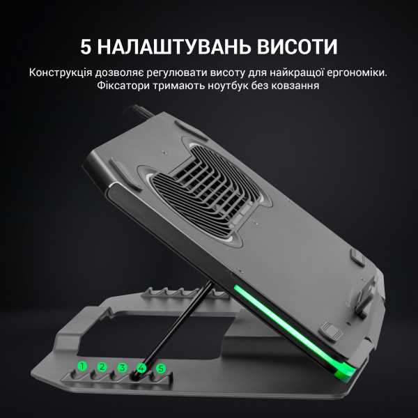 Фото - Підставка під ноутбук охолоджуюча GamePro CP1540 RGB