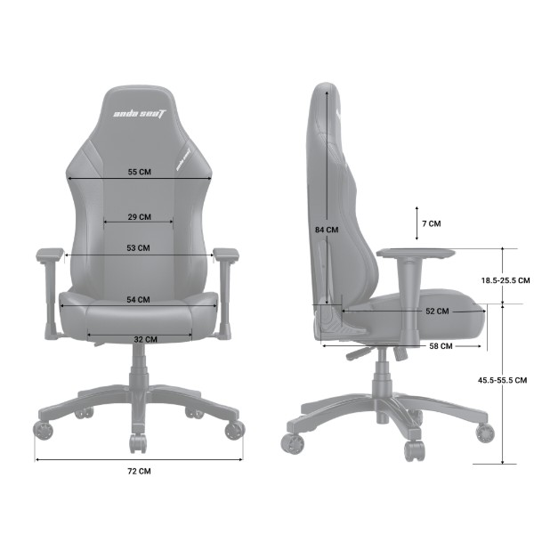 Фото - Крісло для геймерів Anda Seat Luna Size L Black/Red PVC (AD18-44-BR-PV)