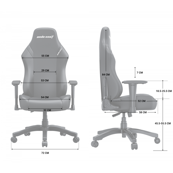 Фото - Крісло для геймерів Anda Seat Luna Size L Black/Red PVC (AD18-44-BR-PV)