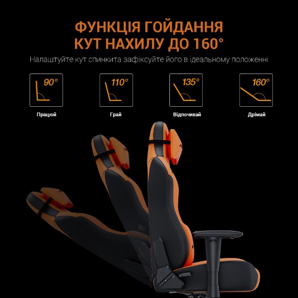 Фото - Крісло для геймерів Anda Seat Phantom 3 Tiger edition Orange PVC Size L (AD18Y-14-OB-PV/C)