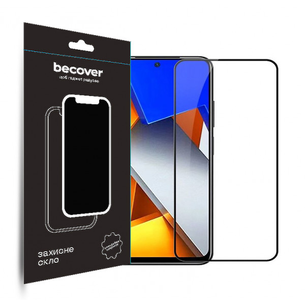 Фото - Защитное стекло для смартфона BeCover Poco M4 Pro 4G Black (708590)